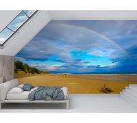 dyausi Beach Wallpaper Mural, Seaside Style Wall Murals, Self-Adhesive Photo Wallpaper Home Decoration, Small Wall Sticker for Living Room Bedroom 150 * 105cm (W*H) Sea
