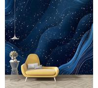 dyausi Blue Wall Mural, Starry Wallpaper, Self-Adhesive Photo Wallpaper Peel and Stick, Large Murals Poster Decoration for Living Room Bedroom 300 * 210cm (W*H) N42