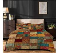 dyausi Color Duvet Cover 100% Microfiber Patchwork King Size Duvet Cover Sets 3pcs for Man Woman Reversible Breathable Bedding Duvet Cover with Zipper Closure and Pillowcase