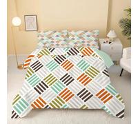 dyausi Colorful Diagonal Super King Duvet - Coverless Duvet with Diamond Grid Modern Geometric Pattern - Soft Reversible Superking Duvets 7.5 Tog for All Season - Lightweight Washable Quilt - WY-151