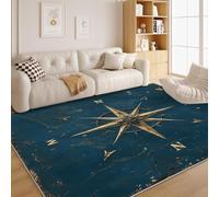 dyausi Compass Rug 60x90cm - Washable Medieval Style Compass Area Rugs for Entrance Bathroom - Nautical Style Home Decor Non Slip Small Door Mats Indoor - Soft Short Pile Carpet for Kitchen A161