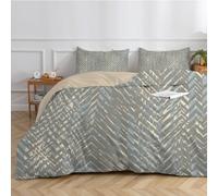 dyausi Grey Emperor Duvet Cover Set Grain Stylish Bedding Set 3pcs with Zipper Closure for Adult Men Women Reversible Microfiber Quilt Cover 290x235cm and 2 Pillowcases 50x75cm