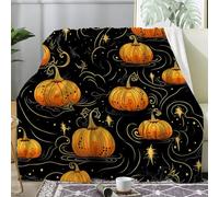 dyausi Halloween Fleece Blanket, Watercolor Throws for Sofas, Spider Web Scary Blanket Super King Size, Soft Cosy Flannel Blankets for Bed, Home Decor Sofa Throw 230x270 cm - I-211