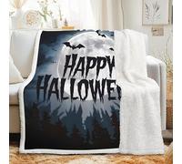dyausi Halloween Spider Web Pattern Decorative Blanket, Sherpa Throw Blanket, Abstract Scary Blanket for Sofa Bed, Sofa Throw Fluffy Warm Thick Fleece Blanket, 160x200 cm - I-237