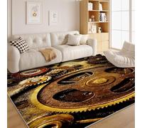 dyausi Industrial Gear Pattern Rugs 200x300 cm - Dark Academia Gear Aesthetic Area Rug Bedroom Decor - Steampunk CarpetWashable Non Slip Large for Living Room Dining Room Kitchen Nursery G49