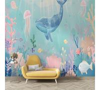 dyausi Ocean Wall Mural, Creatures Wallpaper, Self-Adhesive Photo Wallpaper Peel and Stick, Large Murals Poster Decoration for Living Room Bedroom 300 * 210cm (W*H) N5