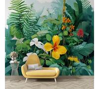 dyausi Pineapple Wallpaper Mural, Flower Wall Murals, Self-Adhesive Photo Wallpaper Home Decoration, Small Wall Sticker for Living Room Bedroom 130 * 80cm (W*H) N102