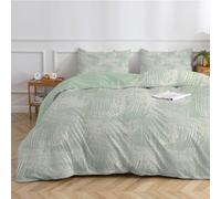 dyausi Sage Green Emperor Duvet Cover Set Grain Stylish Bedding Set 3pcs with Zipper Closure for Adult Men Women Reversible Microfiber Quilt Cover 290x235cm and 2 Pillowcases 50x75cm