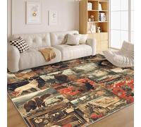 dyausi Tribal Style Rug 80x150cm - Machine Washable Medieval StyleAztec Area Rugs for Living Room - Vintage Bedroom Decor - Lightweight Short Pile Carpet for Dining Playroom Nursery Room A27