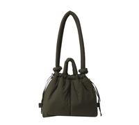 Dybag Fall Winter Puffer Tote Bag for Women Stuffing Cotton Lightweight Puffer bag Handbags Backpack with Drawstring, Green