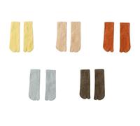 Dybag Women's 5-Pair Flip Flop Socks, Plush Lined Tabi Split Toe Socks with Seamless Toe for Winter, A, One Size