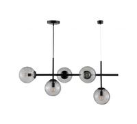 Dyberg Larsen Como hanging light, 5-bulb, black