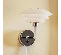 Dyberg Larsen DL20 wall light, glass, chrome