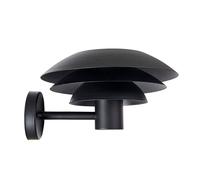 Dyberg Larsen DL25 outdoor wall light, black, Ø 25 cm