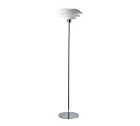 Dyberg Larsen DL31 floor lamp, glass, chrome