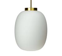 Dyberg Larsen DL39 pendant Ø 25cm opal white/brass