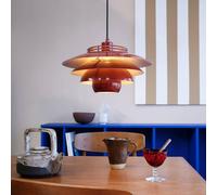 Dyberg Larsen Ejka hanging light in dark red metal