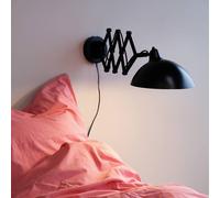 Dyberg Larsen Futura Wall Lamp with Folding Arm Matt Black and White