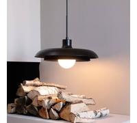 Dyberg Larsen hanging light Ava, black, metal, Ø 44 cm