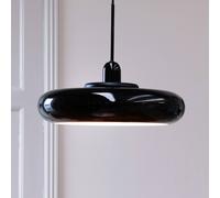 Dyberg Larsen hanging light Planet, black, Ø 40 cm, metal