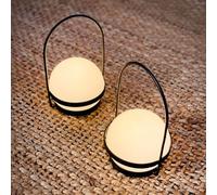 Dyberg Larsen LED lantern Summer, 2 pieces, black