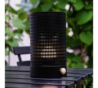 Dyberg Larsen LED rechargeable table lamp Mesh, black, height 20 cm