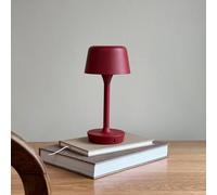 Dyberg Larsen LED table lamp Flow, red, height 25 cm