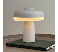 Dyberg Larsen LED table lamp Porter, white, height 16 cm