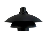 Dyberg Larsen Morph outdoor wall lamp, Ø 30 cm, black, metal