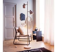 Dyberg Larsen Ocean floor lamp, beige, height 160 cm, metal