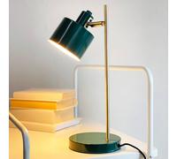 Dyberg Larsen Ocean table lamp, dark green/brass, 43 cm