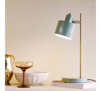 Dyberg Larsen Ocean table lamp, olive/brass, height 43 cm