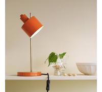 Dyberg Larsen Ocean table lamp, orange/brass, height 43 cm