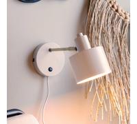 Dyberg Larsen Ocean wall lamp, beige, projection 30 cm
