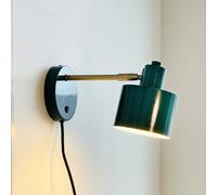 Dyberg Larsen Ocean wall lamp, dark green, projection 30 cm