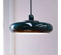 Dyberg Larsen hanging light Planet, dark green, Ø 40 cm, metal