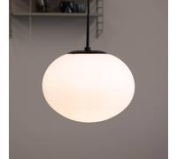 Dyberg Larsen Princess hanging light, opal/black, Ø 28 cm