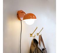 Dyberg Larsen Rose wall light, glossy orange
