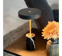 Dyberg Larsen Starlight LED table lamp, black/brass