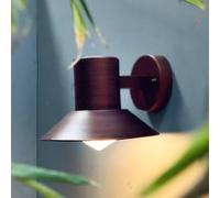 Dyberg Larsen Venice outdoor wall lamp, copper-coloured, Ø 20 cm