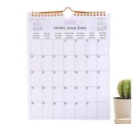 Dybnuhoc 2026 Calendar | 12 Month Multilingual Coil Wall Calendar - Modern Decorative Planner for Bedroom Dormitory Apartment Family School Classroom Workplace Living Room