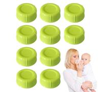 Dybnuhoc Bottle Lids, 10 Pack Caps, Quality Compact Covers with Sturdy Build, Multi Purpose Reusable Caps for Cups Travel Use, Leakproof Bottle Lids with Secure Fit for Car Airplane Trips