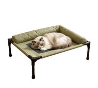 Dybnuhoc Elevated Dog Bed | Neck Support Cooling Non-Slip Pet Supplies - Cat Hammock Bed Dog Couch - for Small Medium Breed Home Apartment Living Room Balcony Indoor Outdoor Camping Garden Yard Patio