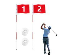 Dybnuhoc Putting Green Flagstick - Portable 5-Section Equipment - Putting Green Flagstick with Hole Cup - for Club Yard Driving Range Country Backyard Beginners Professionals
