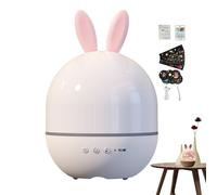 Dybnuhoc Rabbit Star Projector, Adjustable Nightlight Lamp, Starry Projection with Brightness Control, Decorative LED Lighting, Kids Room Lamp with Cute Design, Bedroom Night Light for Home Use