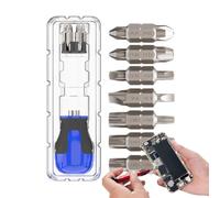 Dybnuhoc Ratcheting Stubby Screwdriver | Portable 15 in 1 Multi Bit Repair Tool | Magnetic Short Screw Drivers | for Bicycle Car DIY Repair Furniture Maintenance Home Appliance