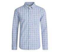 Dybycit Men's Shirts Checked Long Sleeve Casual Shirt Regular Fit Oktoberfest Plaid Shirts Light Blue