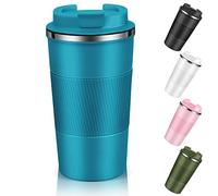 Dycietx Travel Mug with Leakproof Lid, Insulated Reusable Coffee for Hot&Cold Drinks/Tea, Portable Stainless Steel Thermal Takeaway Cup Car/Outdoor/Picnic/ Office/School (510ml Blue), CM03RD
