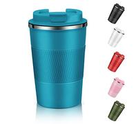 Dycietx Travel Mug with Leakproof Lid,Insulated Reusable Coffee Mug Hot&Cold Drinks/Tea,Portable Stainless Steel Thermal Takeaway Travel Coffee Cup Car//Picnic/Office/School (Blue) (CM03RD)