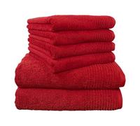 Dyckhoff Brillant 0410996505 Towel Set 2 Bath Towels 70 x 140 cm and 4 Hand Towels 50 x 100 cm Cherry